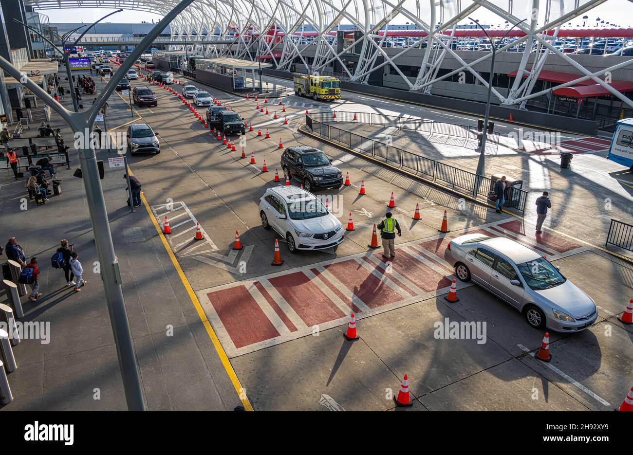 Trafic matinal à l'aéroport international Hartsfield-Jackson d'Atlanta, l'aéroport le plus achalandé du monde, à Atlanta, en Géorgie.(ÉTATS-UNIS) Banque D'Images