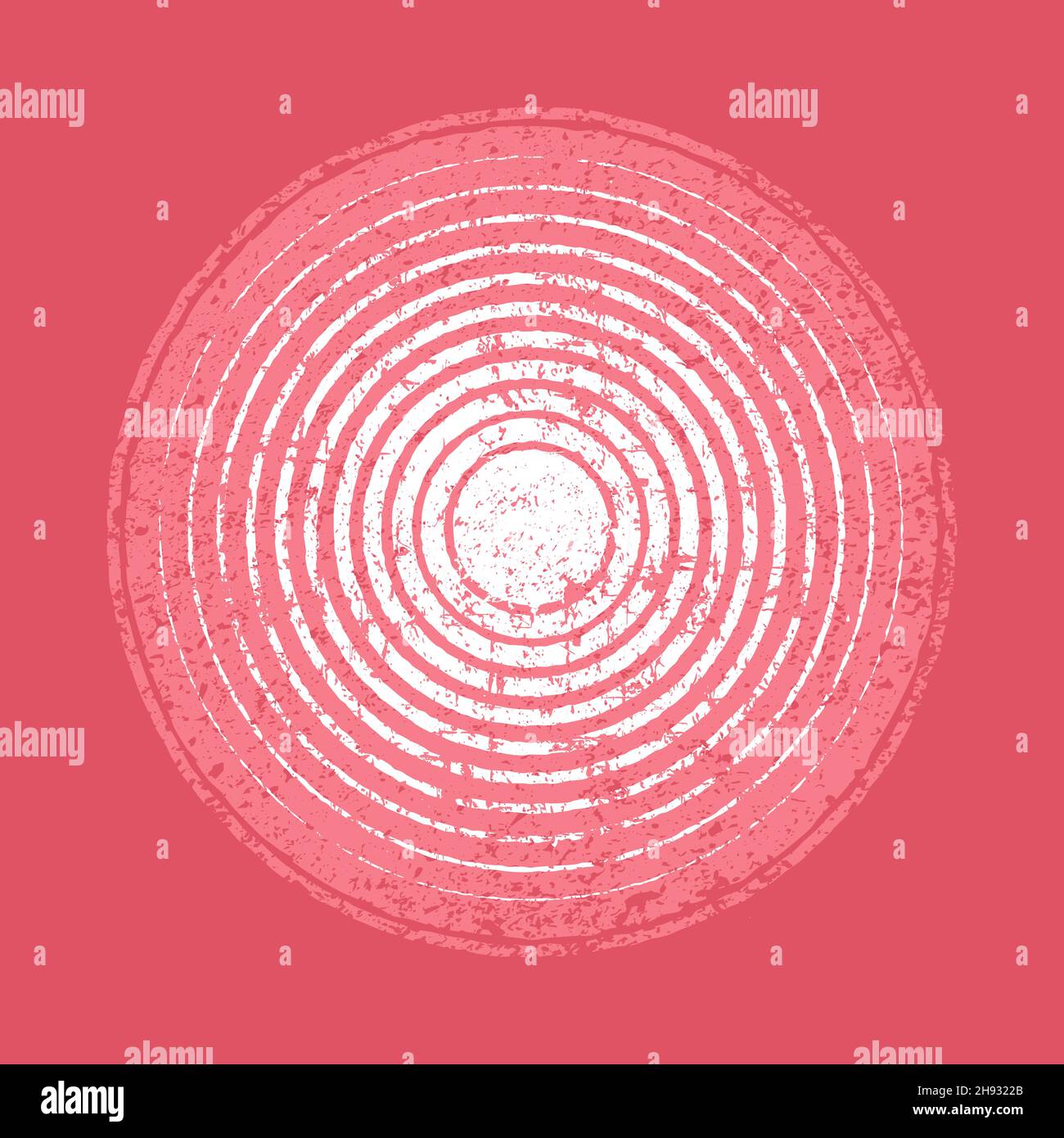 Forme arrondie rose abstraite.Logo soleil vintage.Motif grunge rétro.Élément de conception pour bannière, affiche, effet grundy, modèle et arrière-plan Illustration de Vecteur