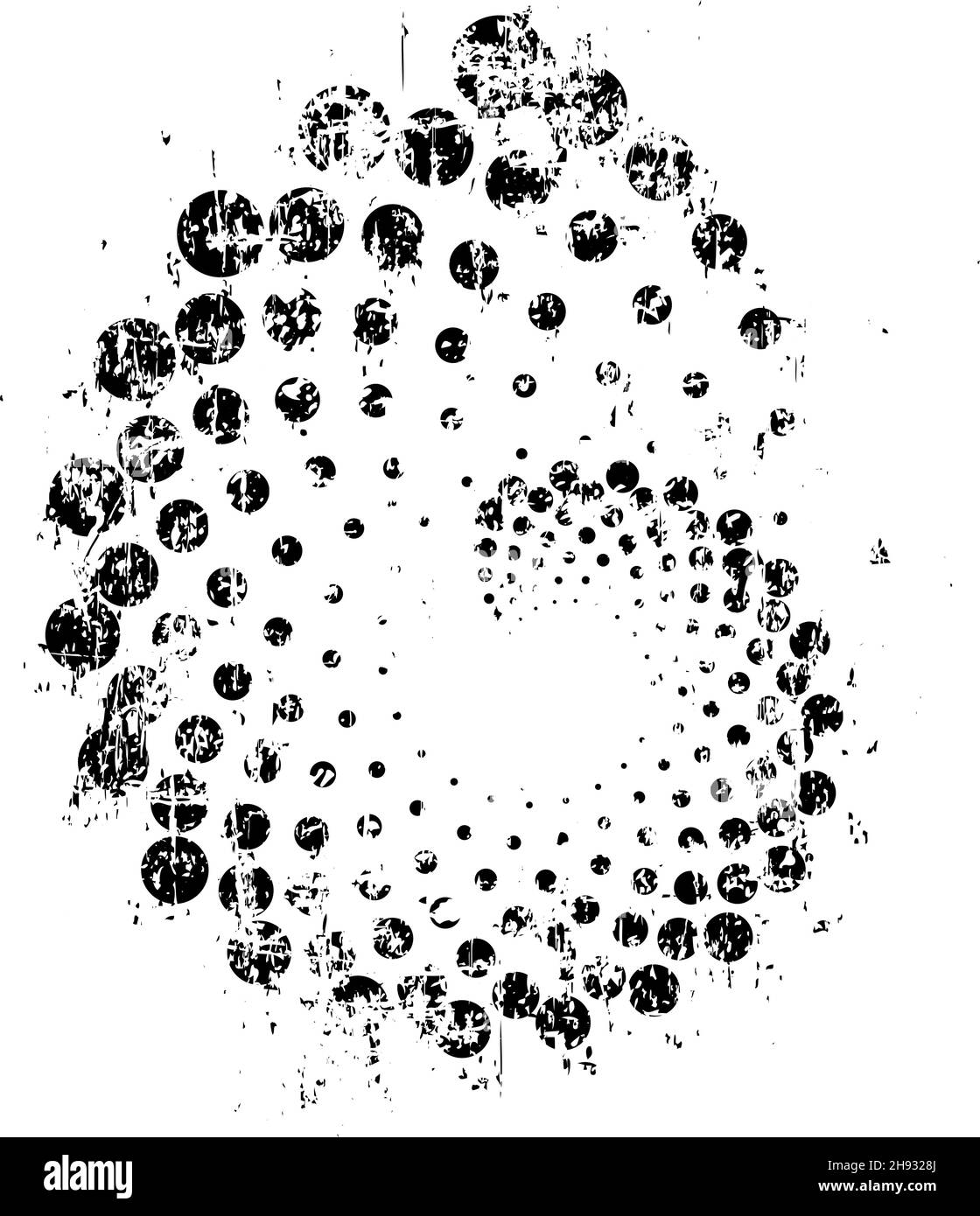 Lignes de vitesse pointillées noires.Motif grunge rétro.Logo avec points demi-ton.Élément de design tendance pour bannière, affiche, effet grundy Illustration de Vecteur