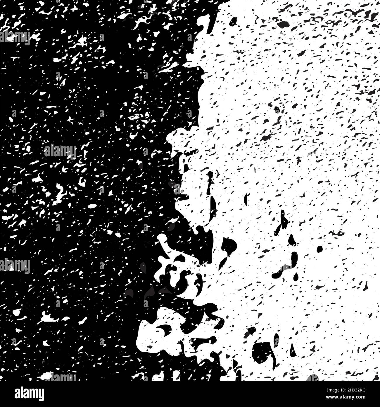 Toile de fond à pois noirs.Texture de détresse des taches, taches, encre, points, rayures.Élément de conception pour motif, effet grungy, modèle, arrière-plan Illustration de Vecteur