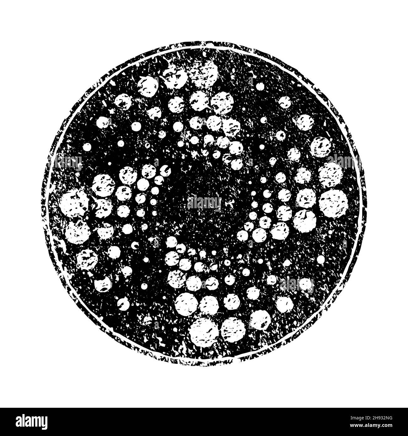 Forme en pointillé demi-teinte de grunge abstraite.Art géométrique motif grunge rétro.Élément design pour bannière, badges, emblèmes, affiche, effet grundy Illustration de Vecteur