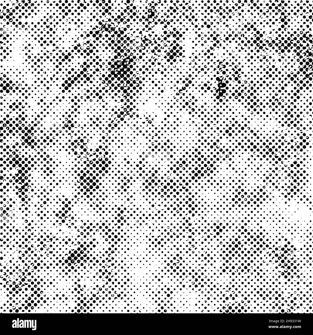 Toile de fond à pois et demi-tons.Élément de design tendance et sale.Cercles tachetés.Texture des points de superposition.Style salopant Illustration de Vecteur