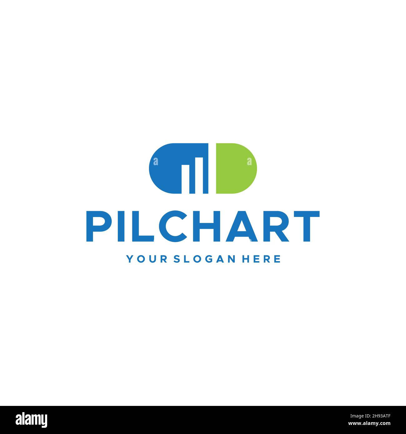 Design minimaliste du logo de la capsule de PILCHART Illustration de Vecteur
