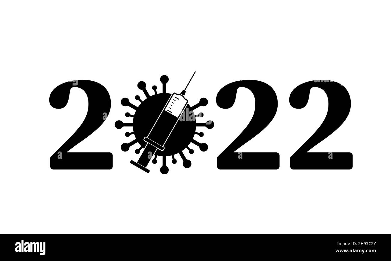 2022 Chiffres Avec Le Virus Et Le Vaccin Pandemie De Covid Du Coronavirus Affiche Typographique Drole Du Nouvel An Modele Vectoriel Pour Banniere Signe Carte De Vœux Dans Image Vectorielle Stock Alamy