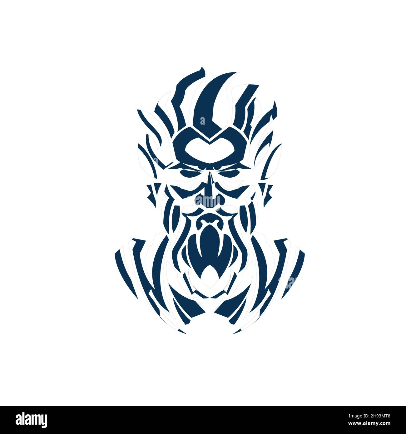 logo d'illustration de la tête Illustration de Vecteur