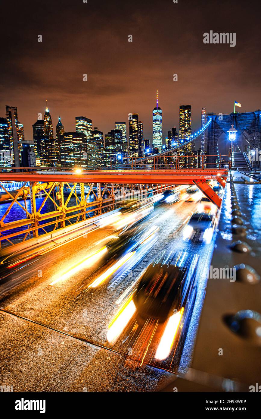 New York depuis le pont de Brooklyn Banque D'Images