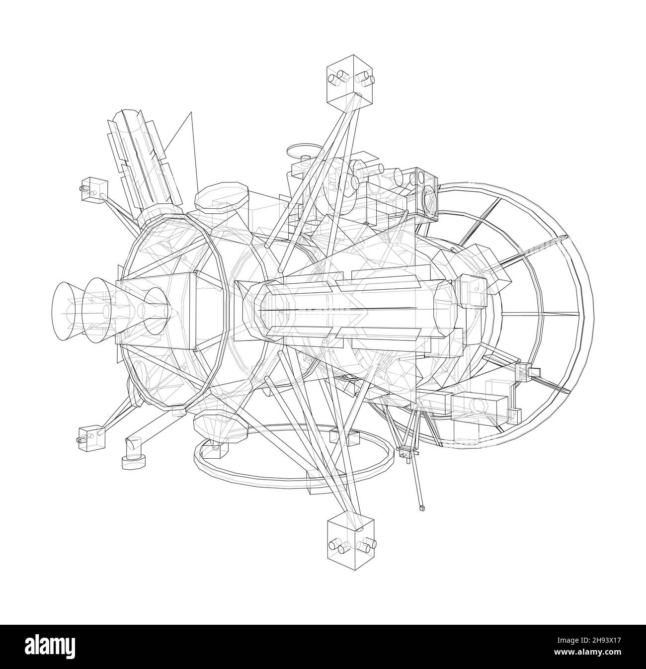 Présentation du concept de satellite de communication Banque D'Images