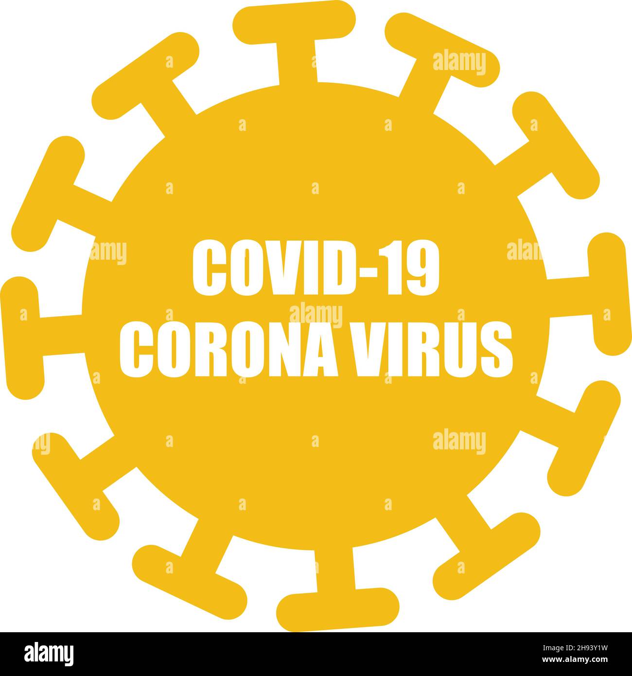 Virus Corona, illustration du vecteur d'icône Covid-19 Illustration de Vecteur