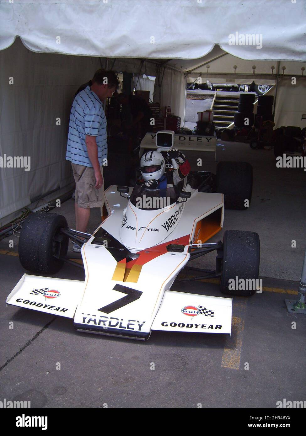 John Crawford, McLaren M23, lors de la réunion Tasman GP, Pukekohe Park Raceway Auckland NZ 25 janvier 2008 Banque D'Images