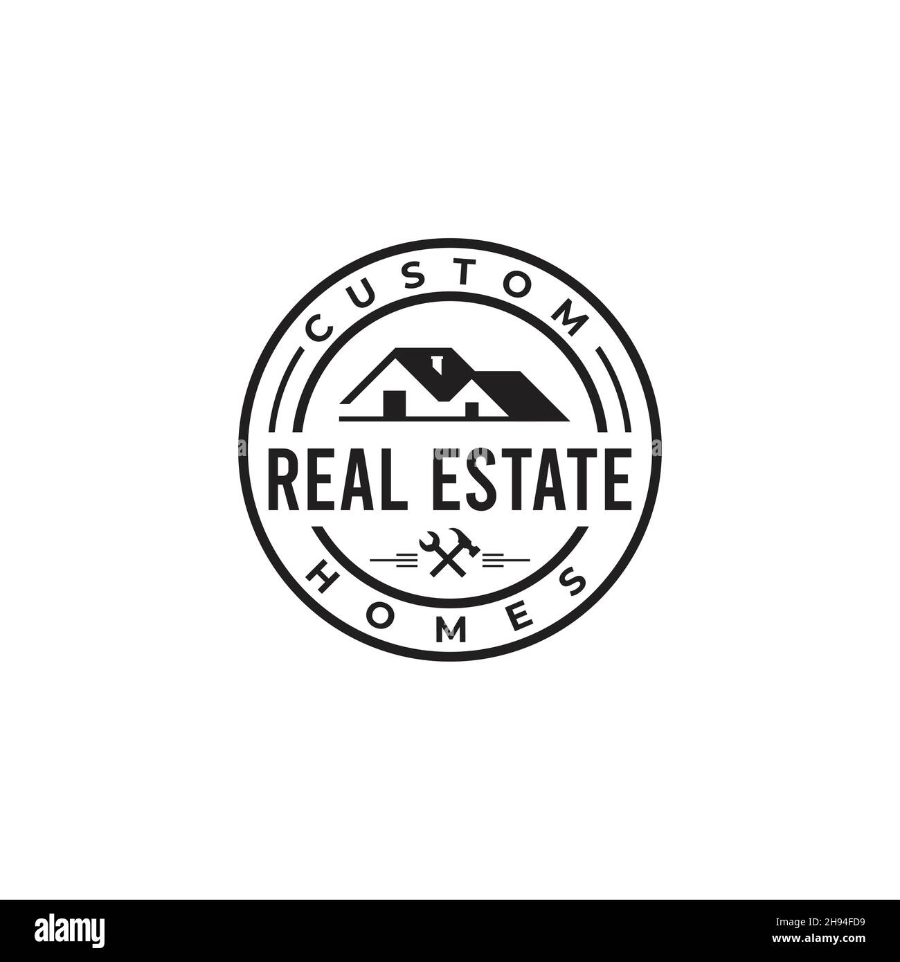 Design minimaliste DE LA maison DE BÂTIMENT IMMOBILIER Illustration de Vecteur