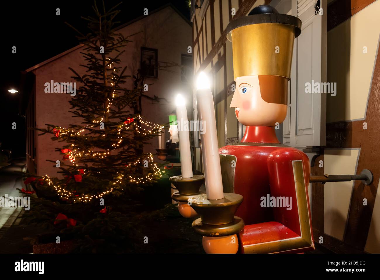 Avant Noël à Waldbreitbach, Westerwald, Rhénanie-Palatinat, Allemagne Banque D'Images