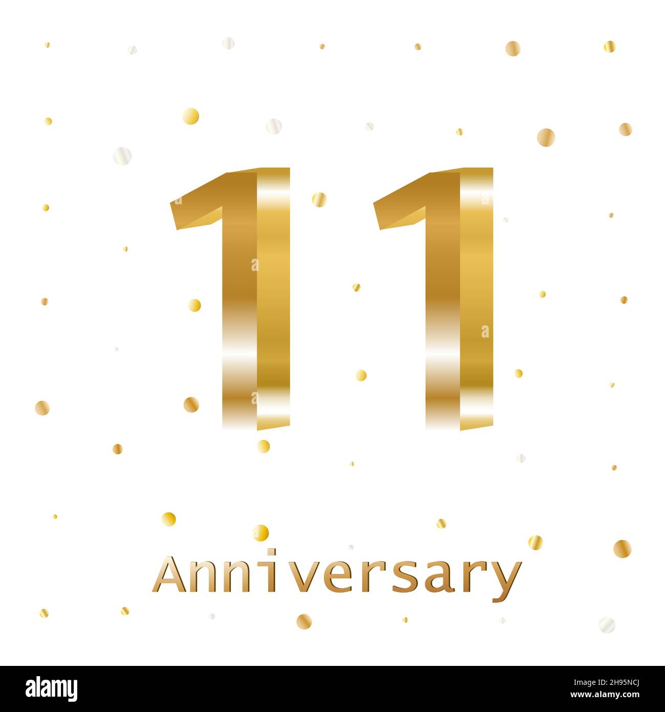 Logo Vector anniversaire d'or.Modèle d'affiche pour célébrer. Illustration de Vecteur