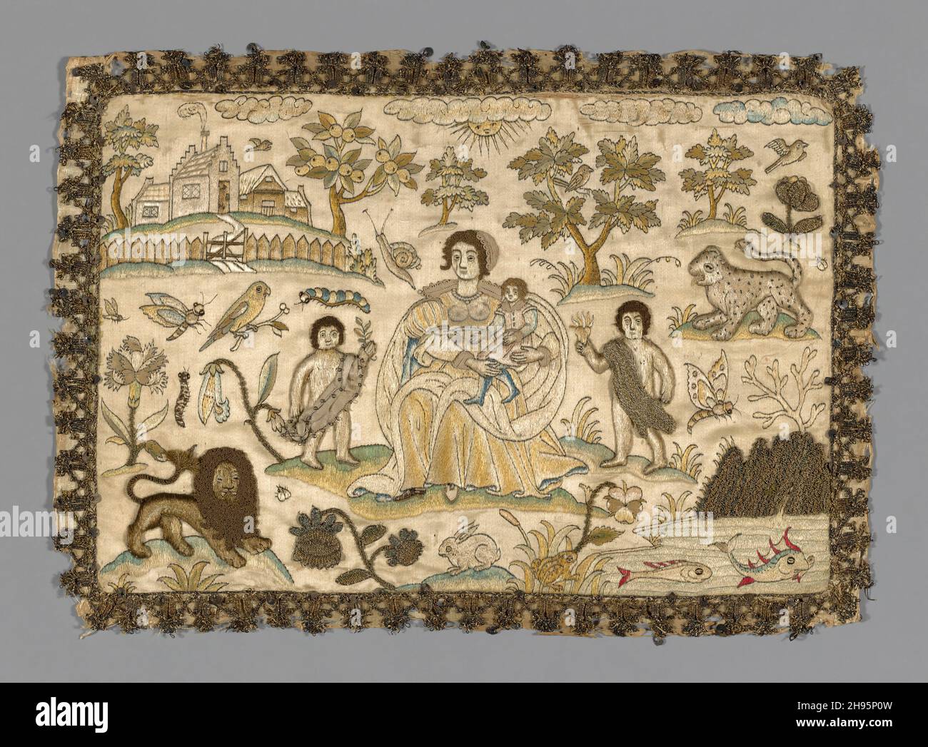 Foulard En Soie MANTERO Vintage - Motif Théâtres Romains 17ème Siècle - 84x87 Cm