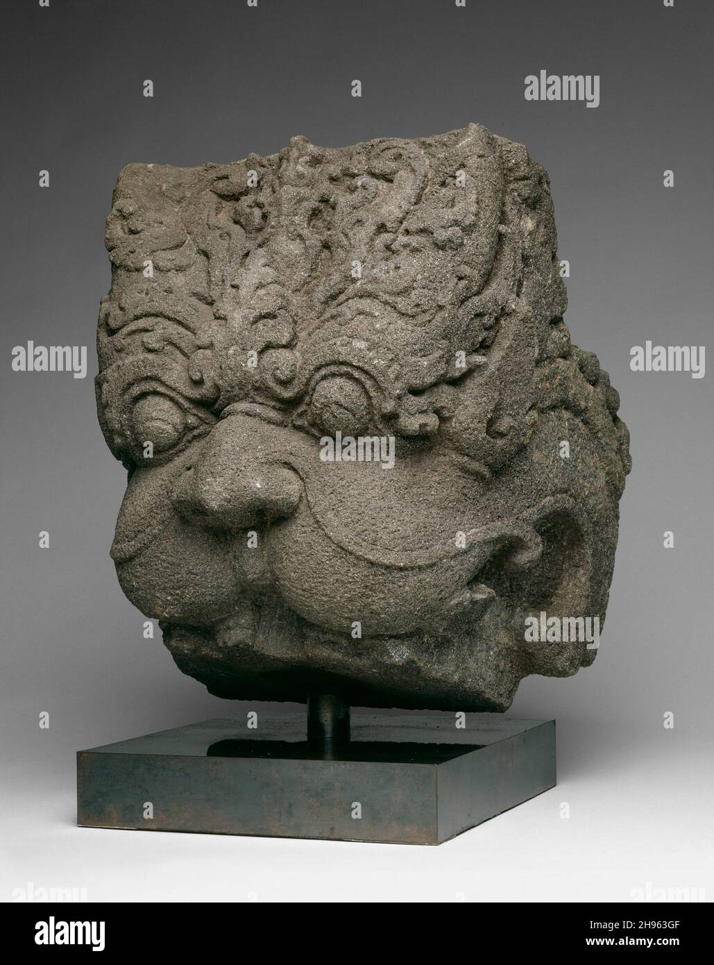 Démon à tête de lion (Kala), 9e siècle. Banque D'Images