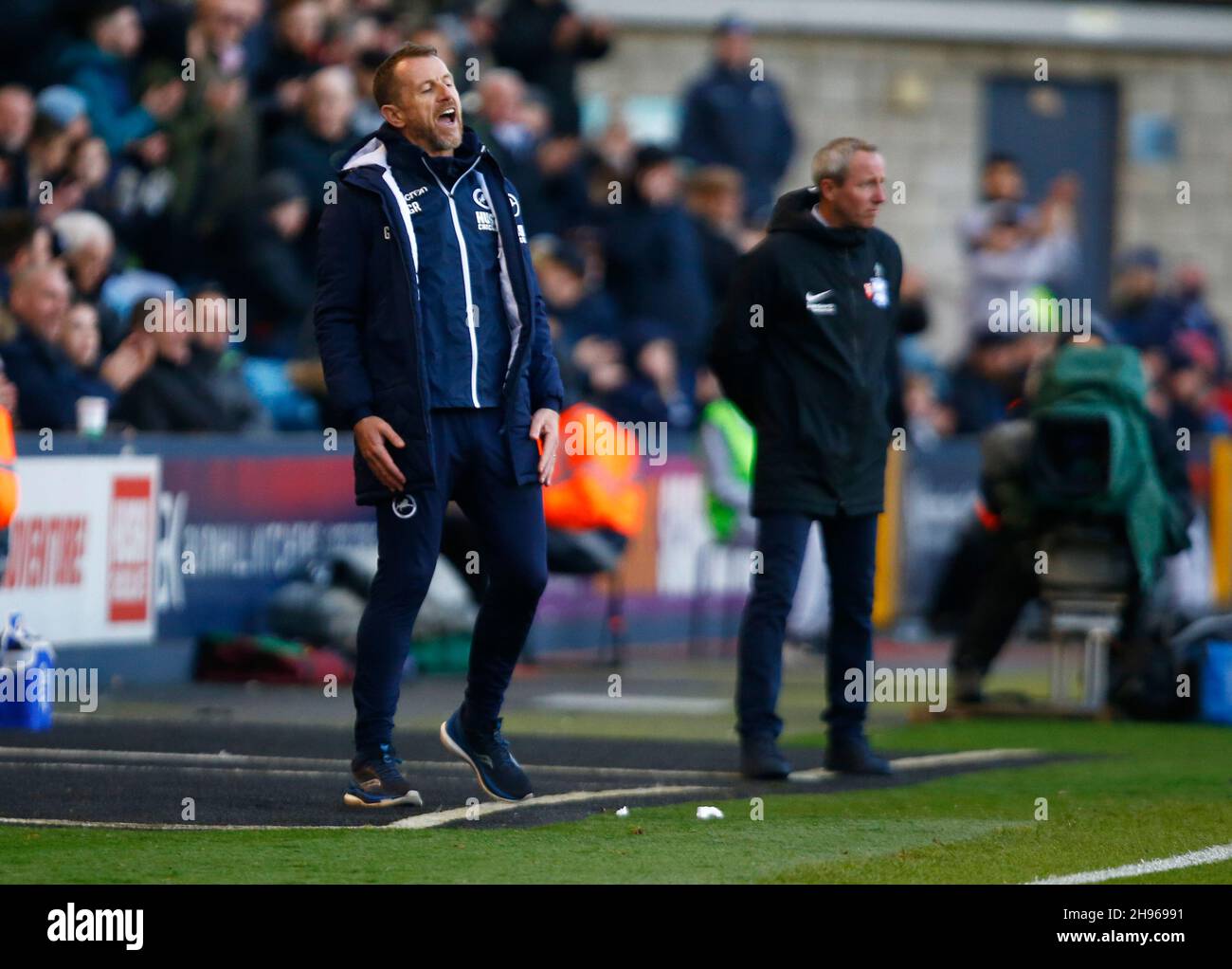 Londres, Royaume-Uni.04e décembre 2021.LONDRES, Royaume-Uni, DÉCEMBRE 04:Gary Rowett directeur de Millwall pendant le championnat Sky Bet entre Millwall et Birmingham City au Den Stadium, Londres, le 04 décembre 2021 crédit: Action Foto Sport/Alay Live News Banque D'Images