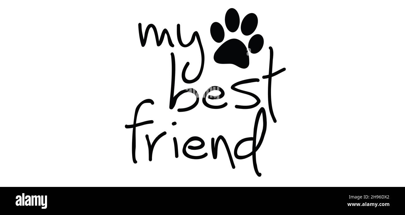 Slagan J Aime Mon Chien Ou Mon Chat Motif De Ligne De Dessin Anime Chiens Ou Chats Empreinte Drole Vecteur Chien Citation Signes Silhouette Des Amoureux Journee Des Animaux Marche Drole Photo Stock