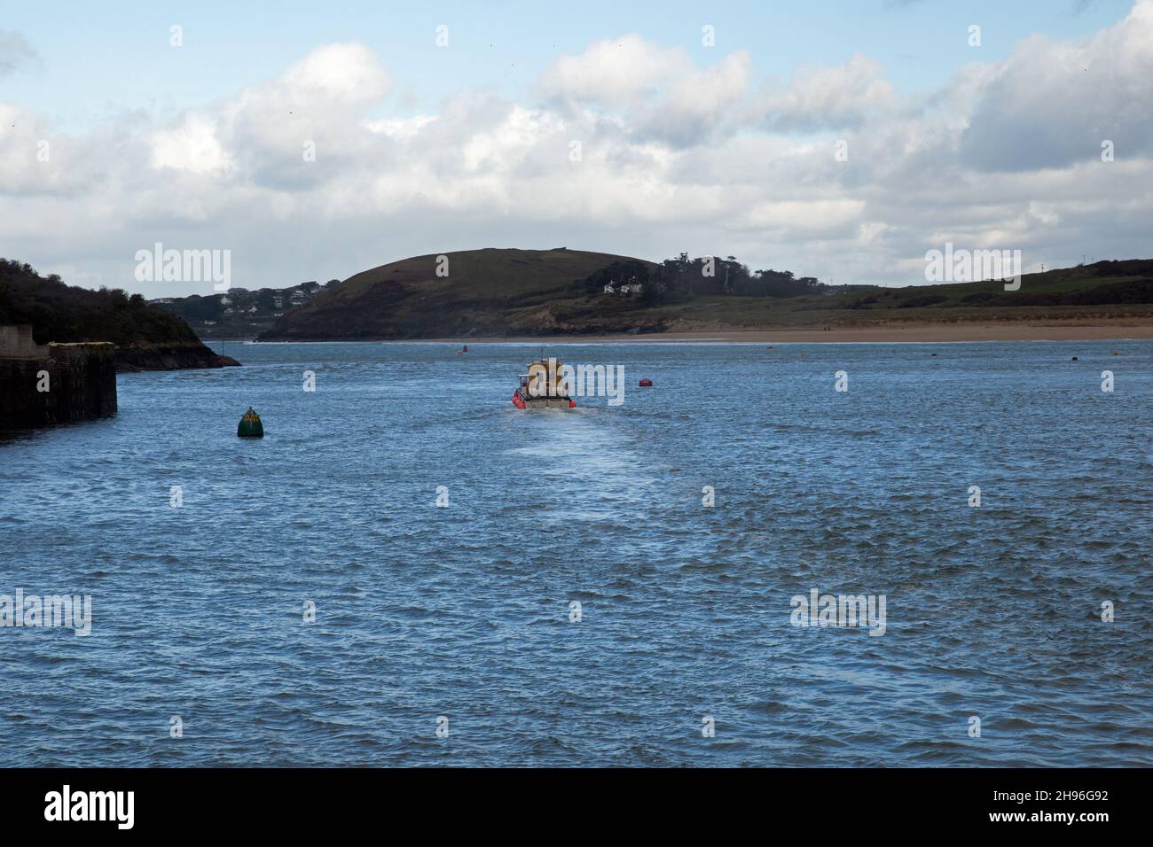 Padstow, Cornwall, Angleterre, 2 décembre 2021, Une vue sur la mer près de Padstow. Banque D'Images