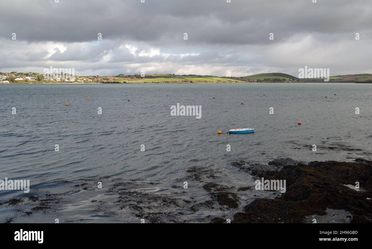 Padstow, Cornwall, Angleterre, 2 décembre 2021, Une vue sur la mer près de Padstow. Banque D'Images