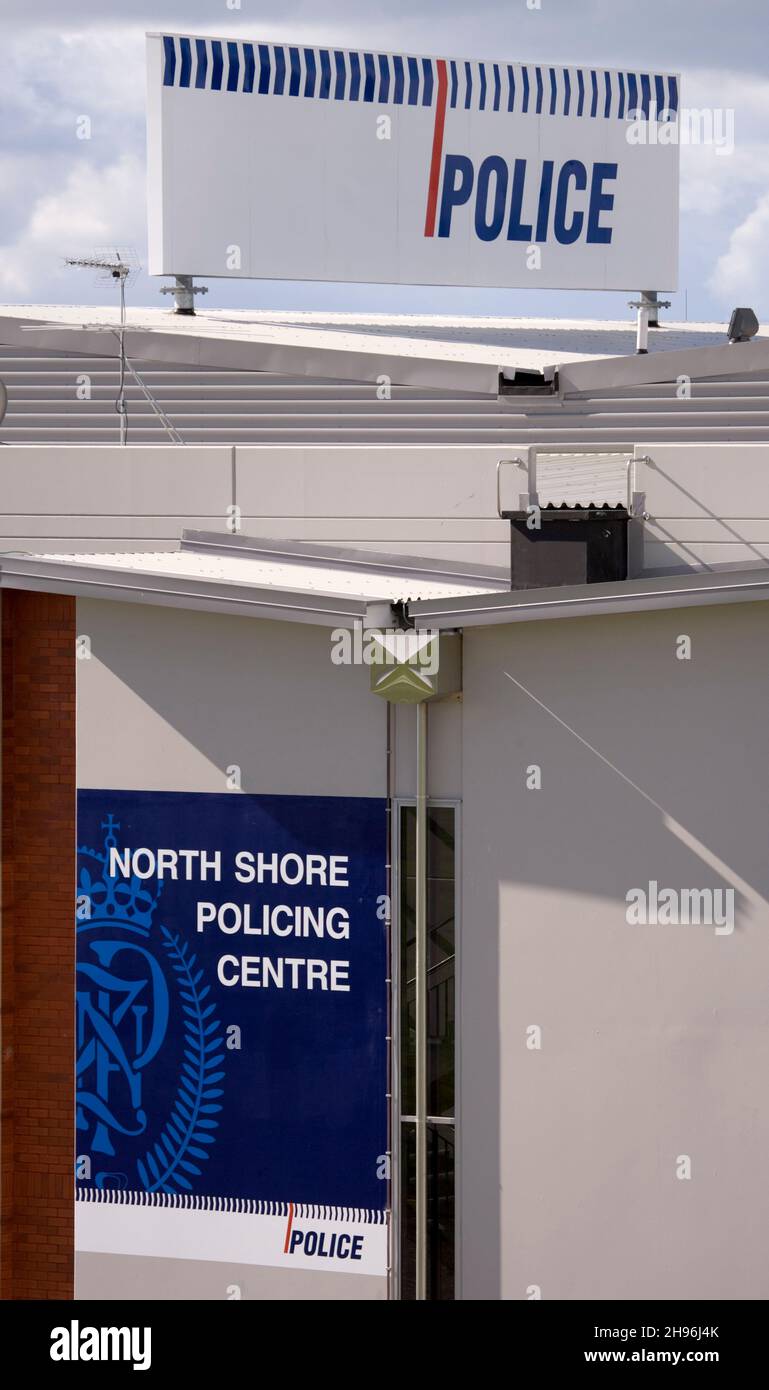 North Shore police Center - 52 Parkway Drive - Mairangi Bay - Auckland - Nouvelle-Zélande Banque D'Images