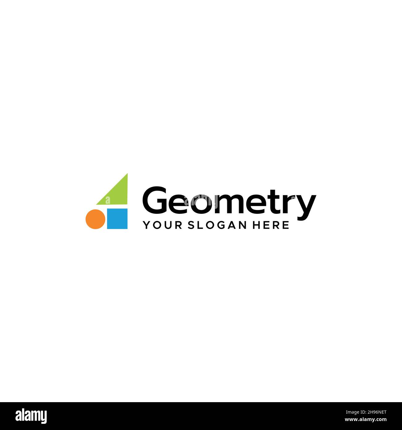 Design moderne et plat avec logo EN FORME DE GÉOMÉTRIE colorée Illustration de Vecteur