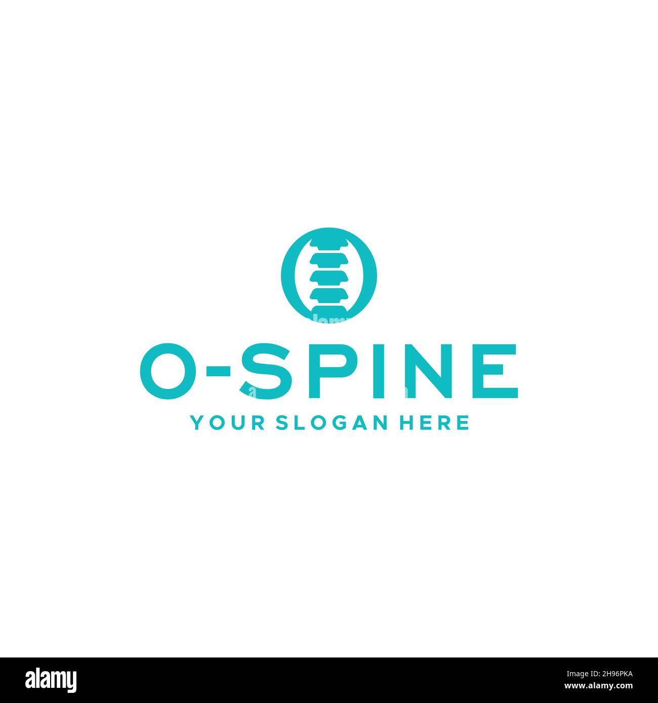 Design minimaliste du logo de l'étiquette O OSPINE Illustration de Vecteur