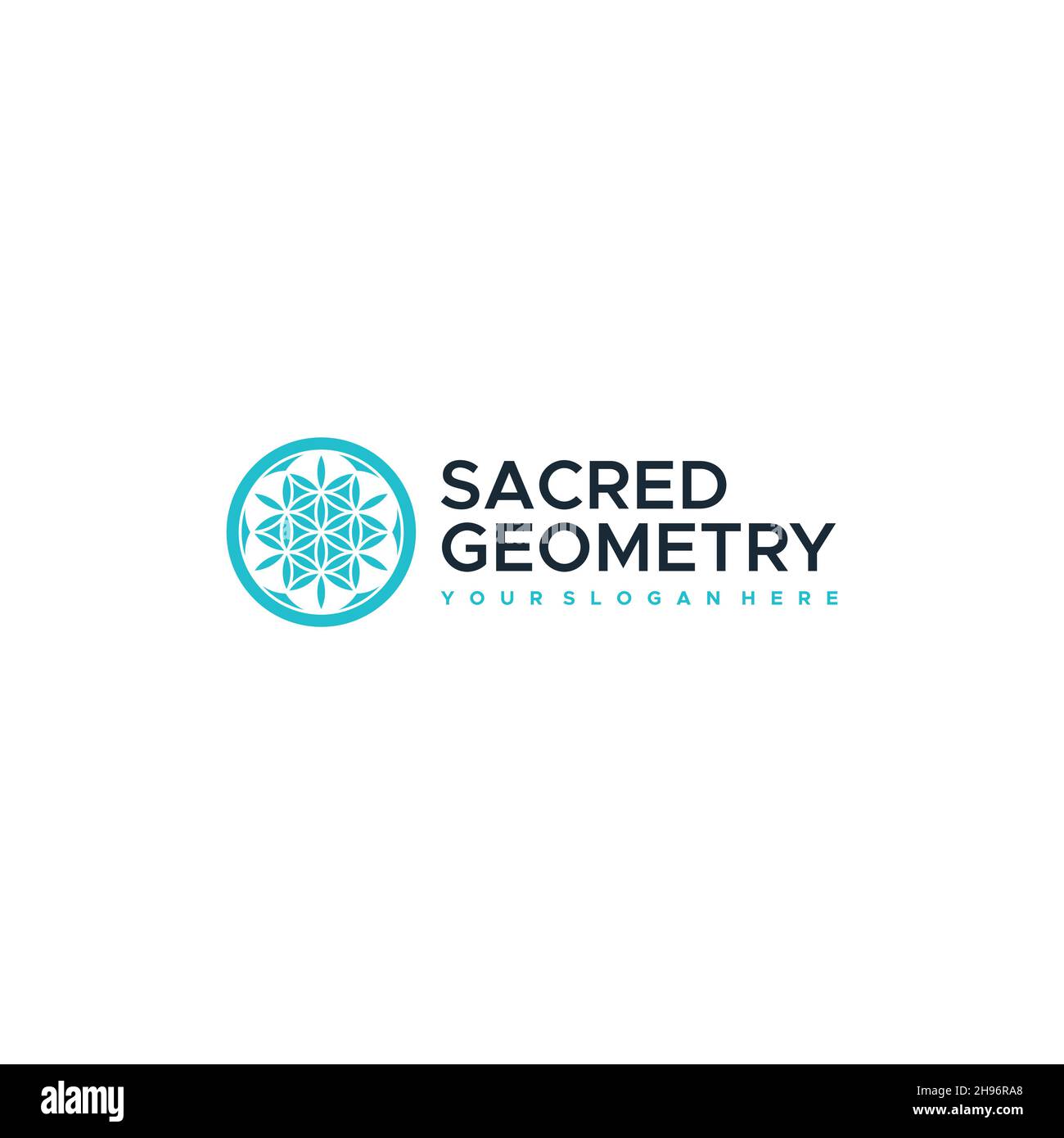 Design moderne et plat avec logo SECREDGEOMETRY Illustration de Vecteur