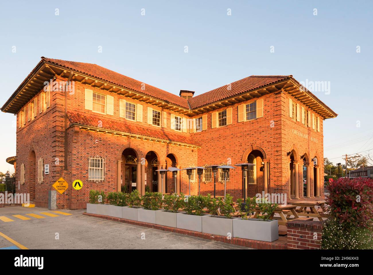 L'hôtel Greengate construit en 1943 dans la banlieue de Killara, à Sydney, en Australie, est classé parmi les bâtiments importants de la RAIA du XXe siècle Banque D'Images
