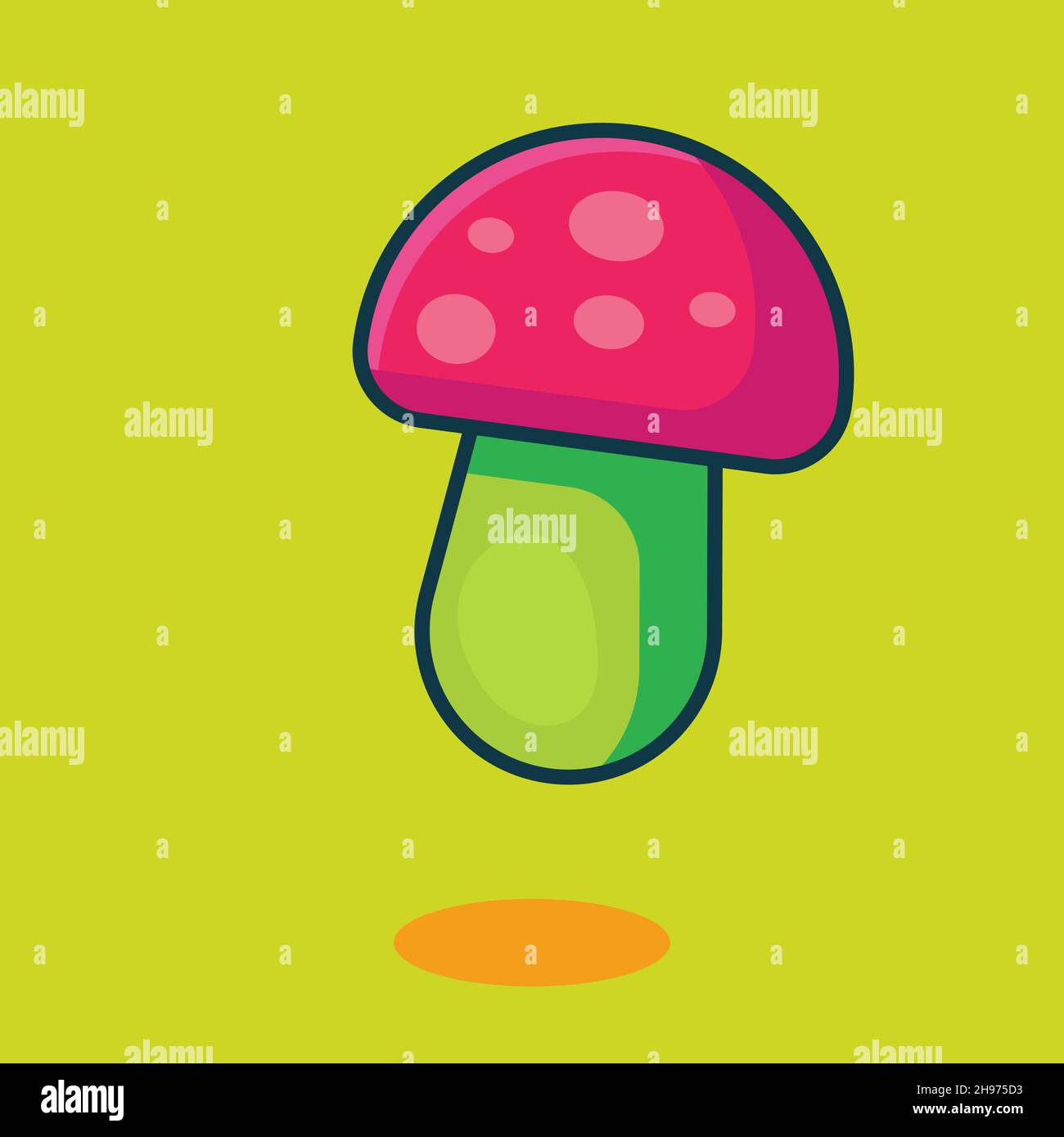 illustration vectorielle isolée de champignons de style plat Illustration de Vecteur