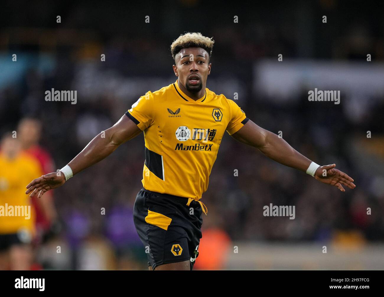 Wolverhampton, Royaume-Uni.04e décembre 2021.Adama Traore, de Wolves, lors du match de la Premier League entre Wolverhampton Wanderers et Liverpool à Molineux, Wolverhampton, Angleterre, le 4 décembre 2021.Photo d'Andy Rowland.Crédit : Prime Media Images/Alamy Live News Banque D'Images