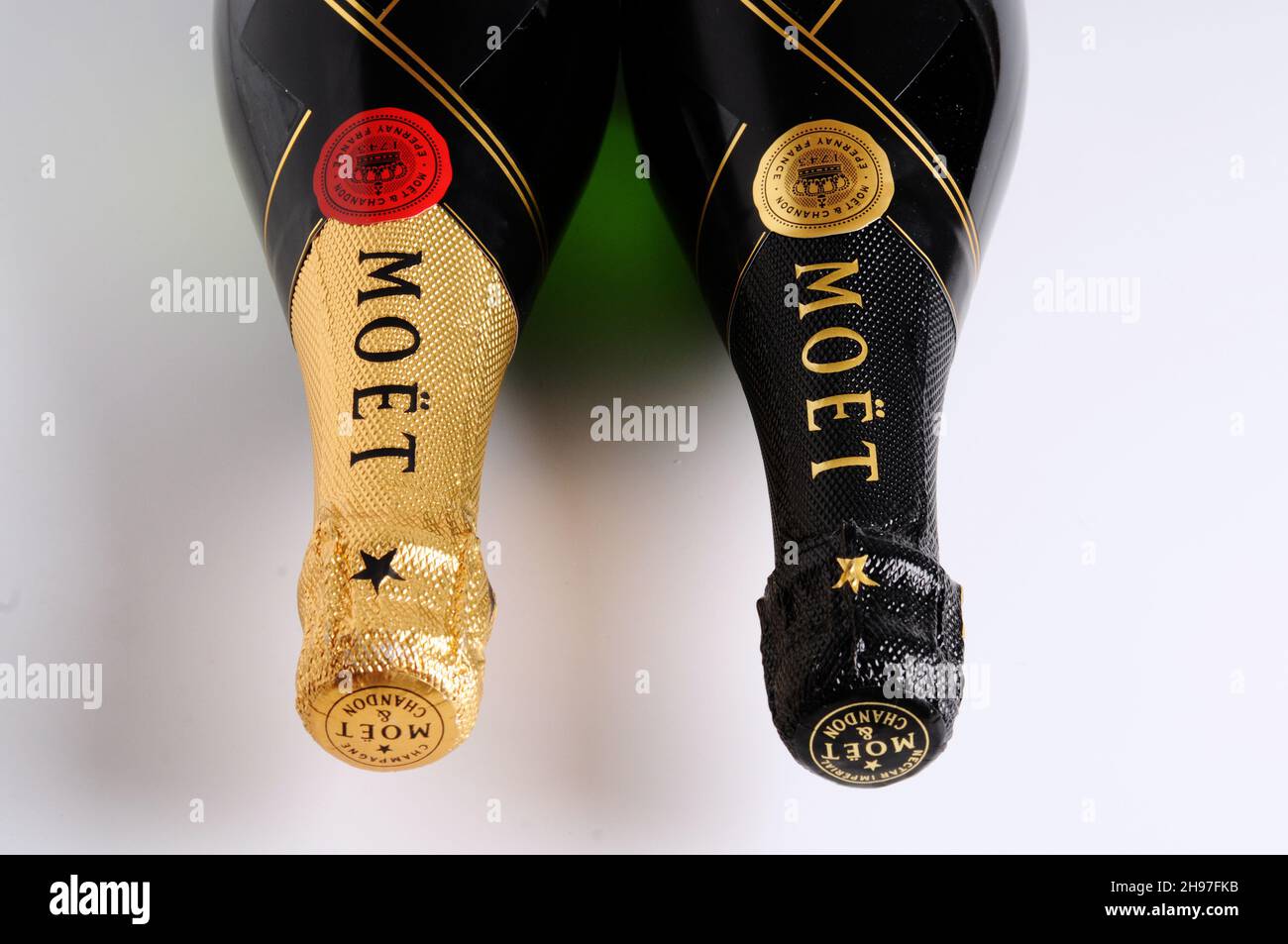 Bouteille de champagne Moet et Chandon brut Imperial, vin mousseux Banque D'Images