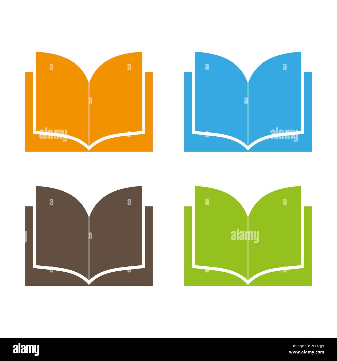 Icône Livre.Icône de livre isolée sur fond blanc Illustration de Vecteur