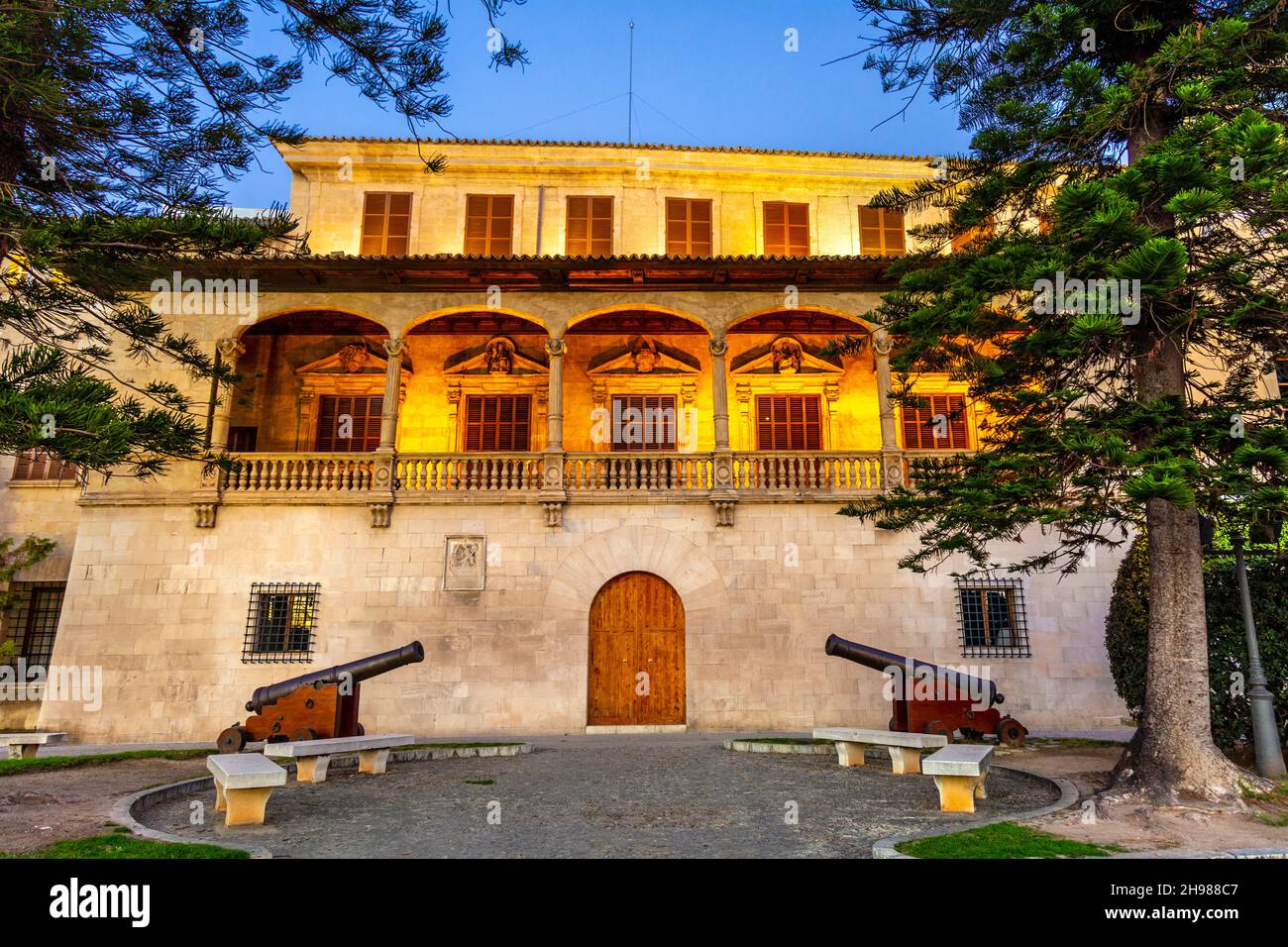 Extérieur de Consolat de Mar à Palma, Majorque, Espagne Banque D'Images