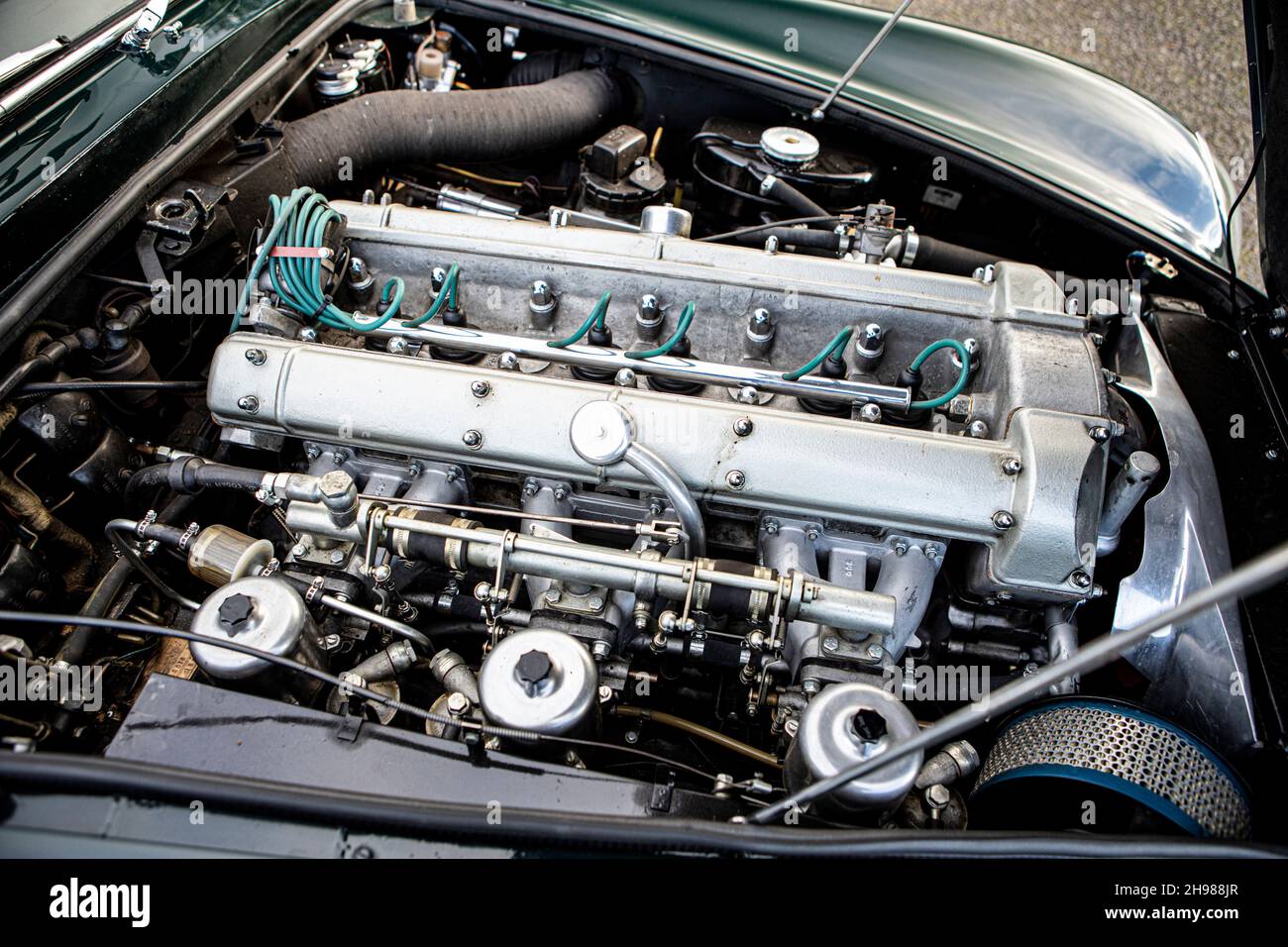 Moteur d'un 1965 Aston Martin DB5. Banque D'Images