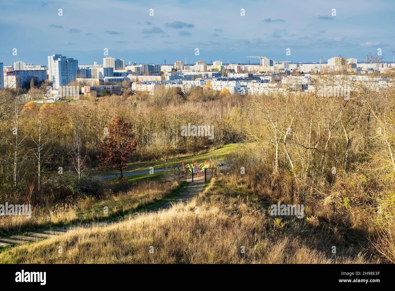 Vue depuis la montagne Kienberg, Berlin, Allemagne Banque D'Images