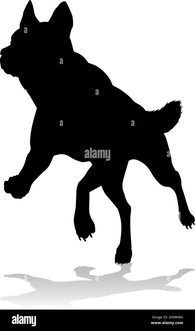 Silhouette chien Animal de compagnie Illustration de Vecteur
