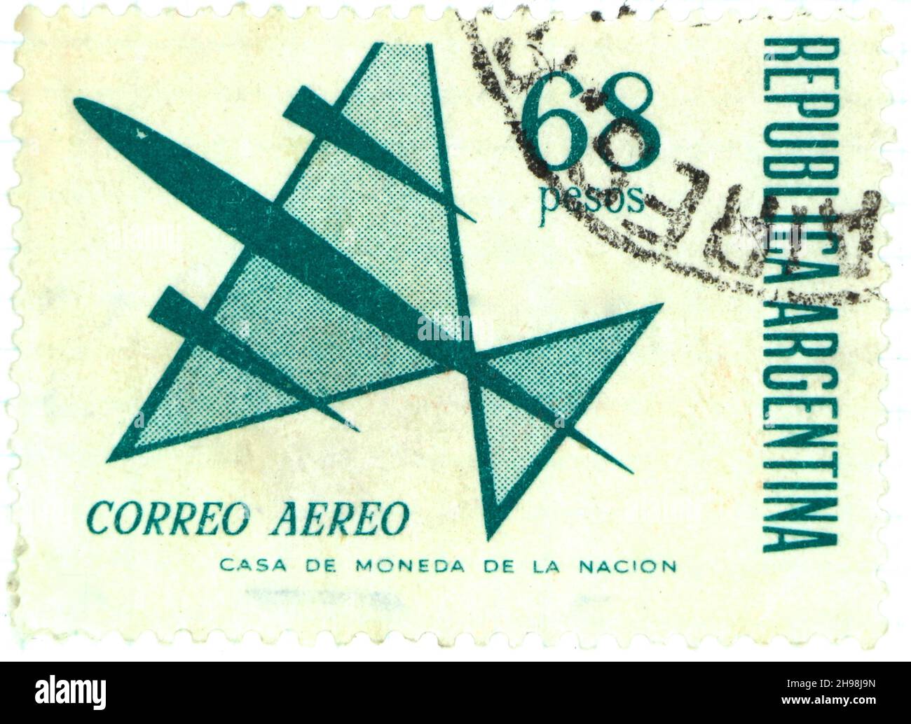 Timbre-poste argentin Banque D'Images