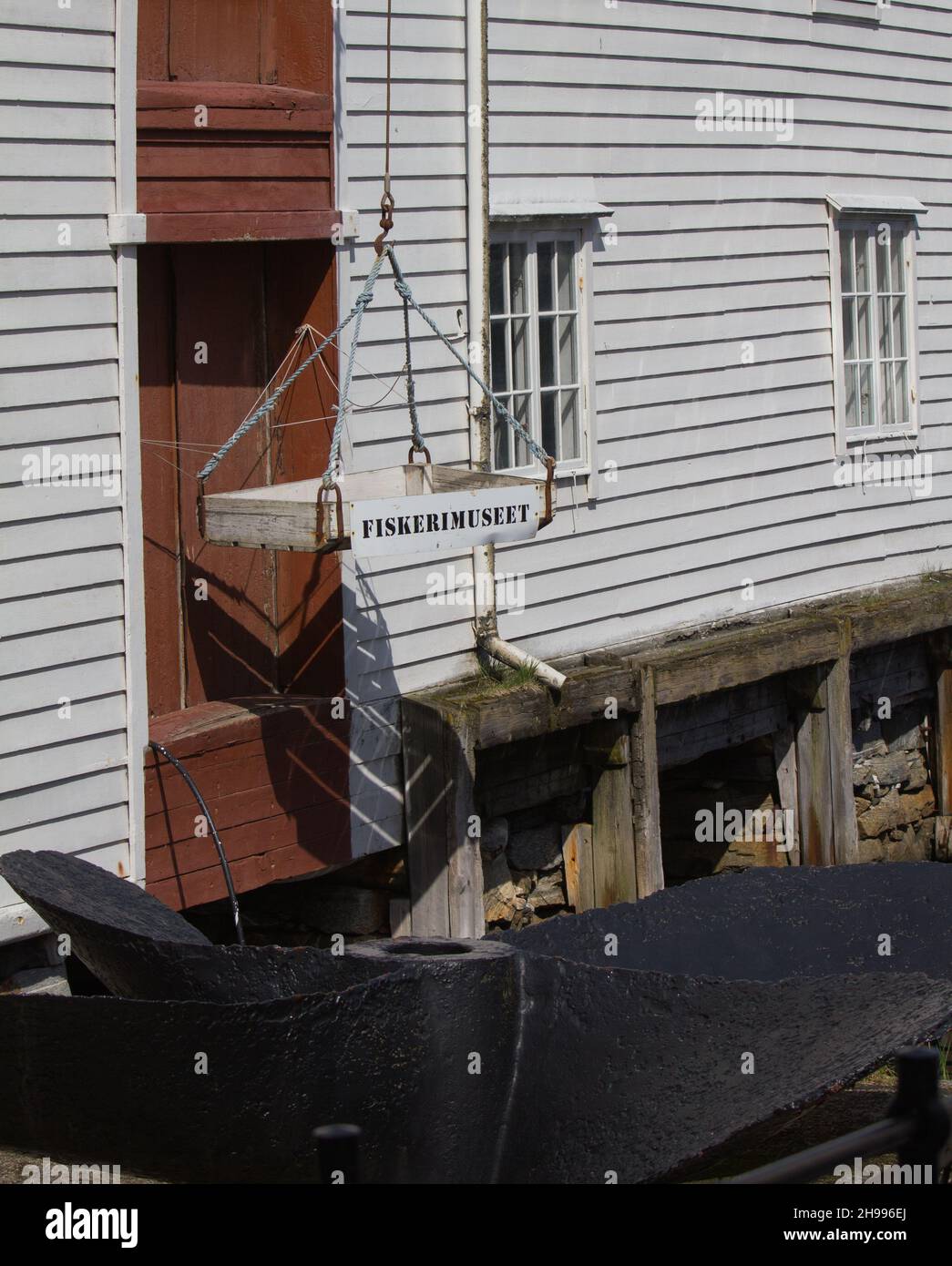 Musée de la pêche d'Alesund côté port. Banque D'Images