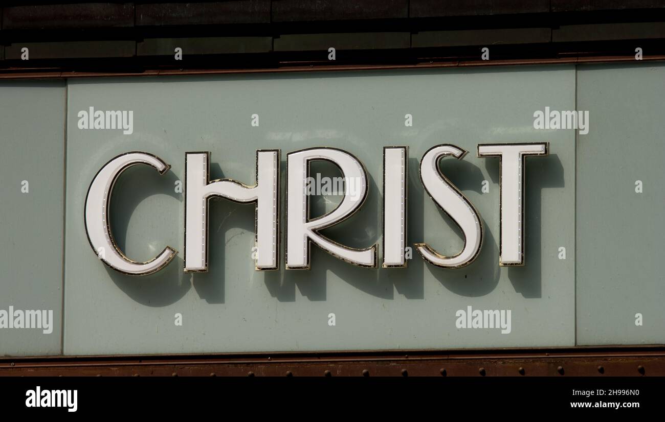 Une enseigne Christ, une bijouterie. Hambourg Banque D'Images