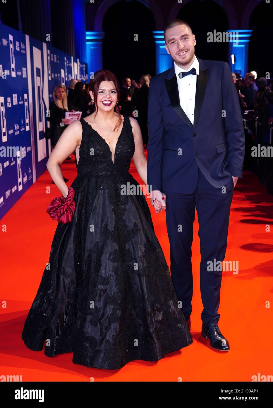 Roxanne Hoyle et Mark 'Ladbaby' Hoyle arrivent à la 24e cérémonie des British Independent film Awards à Old Billingsgate, Londres.Date de la photo: Dimanche 5 décembre 2021. Banque D'Images