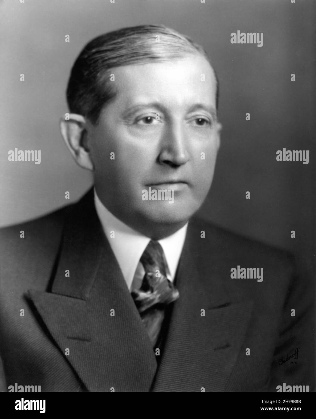 WILL H. HAYS vers 1945 Portrait d'Irving CHIDNOFF photographe de New York à la fin de son temps (1922 - 1945) en tant que président du Motion Picture Producers and Distributors of America (MPPDA) qui a supervisé le Motion Picture production Code, le Hays Code Banque D'Images