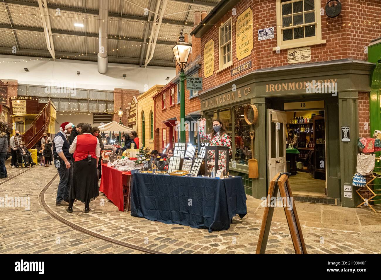 Milestones Living History Museum marché de Noël à Basingstoke, Hampshire, Angleterre, Royaume-Uni, en décembre 2021 Banque D'Images