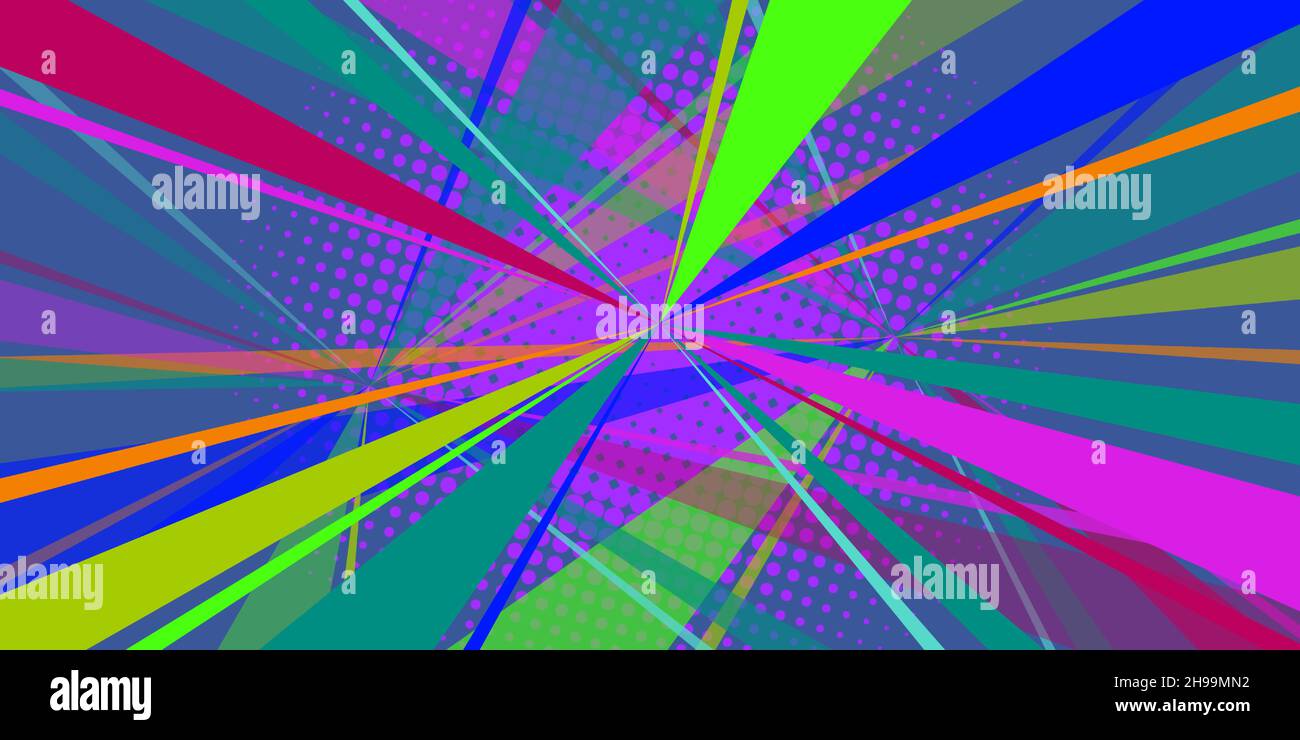 fond de couleur triangulaire rayons disco, figures abstraites rétro Illustration de Vecteur