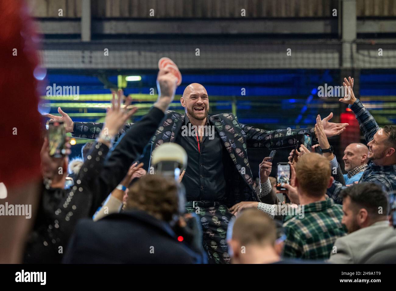 Cardiff, pays de Galles, 5/12/21: Tyson Fury Gypsy King Homecoming Party, Cardiff Vale Sports Arena, Cardiff, pays de Galles, 5/12/21: photo par Andrew Dowling Photography/Alamy Live News Banque D'Images