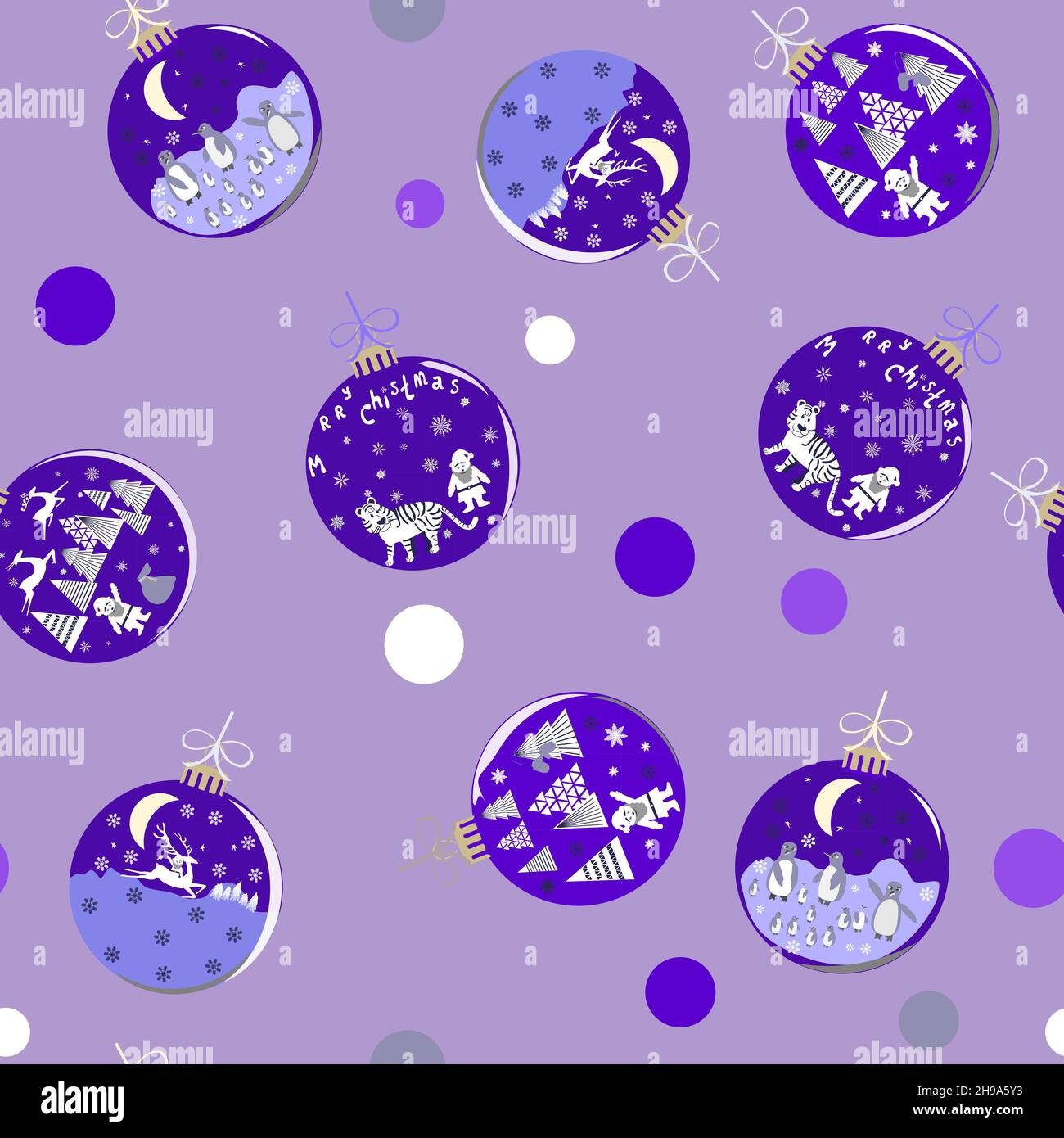 motif sapin jouets, boules de noël Illustration de Vecteur