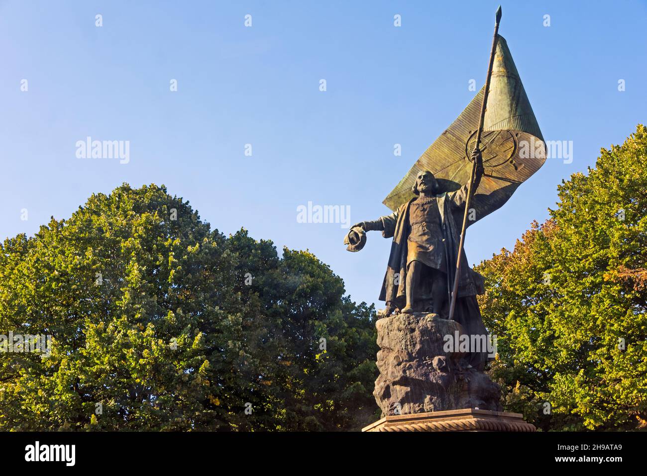 Monument à Pedro Álvares Cabral à Lisbonne, copie d'un monument brésilien par Rodolpho Bernardelli, Portugal Banque D'Images
