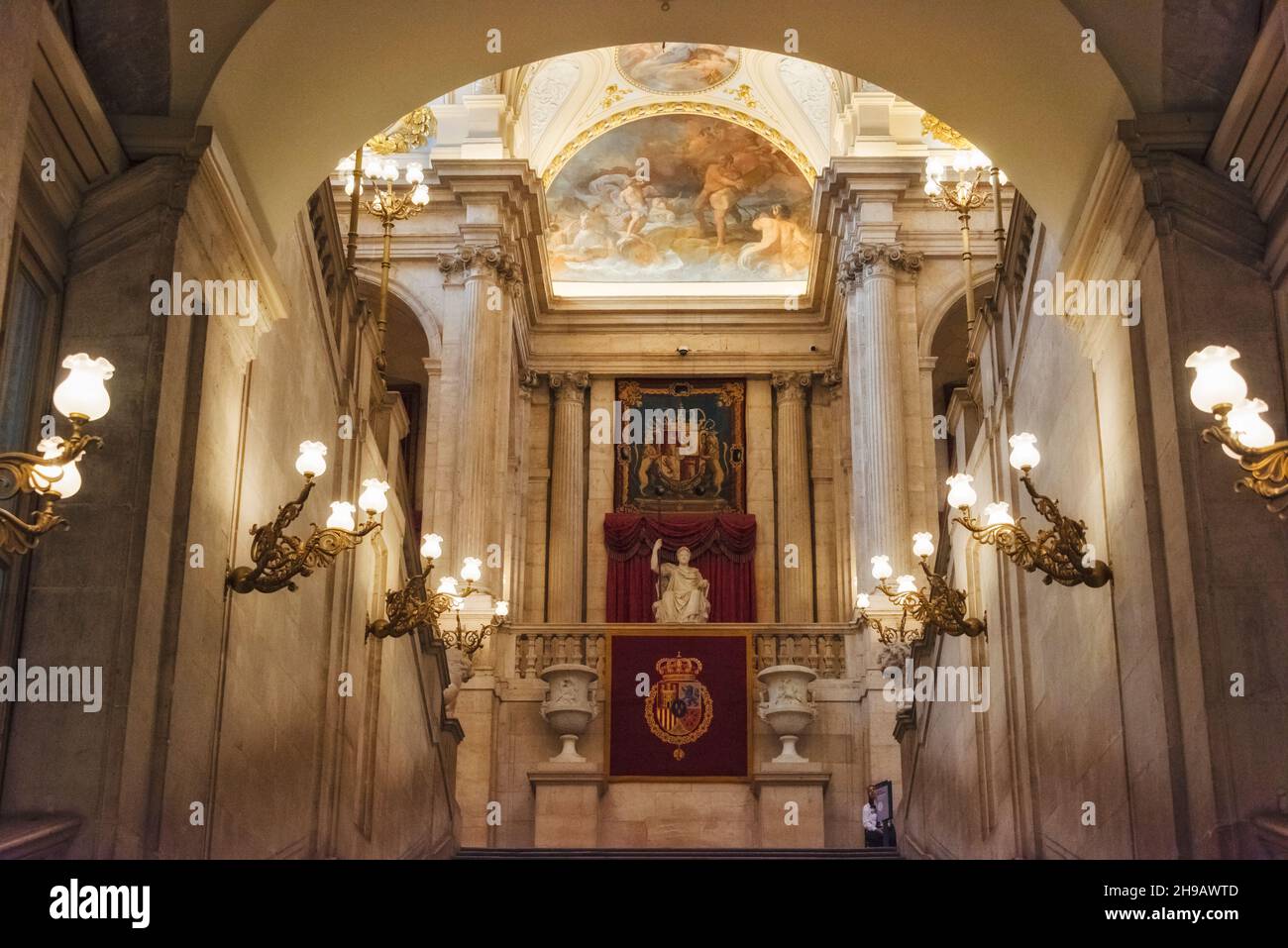 Intérieur du Palais Royal, Madrid, Espagne Banque D'Images
