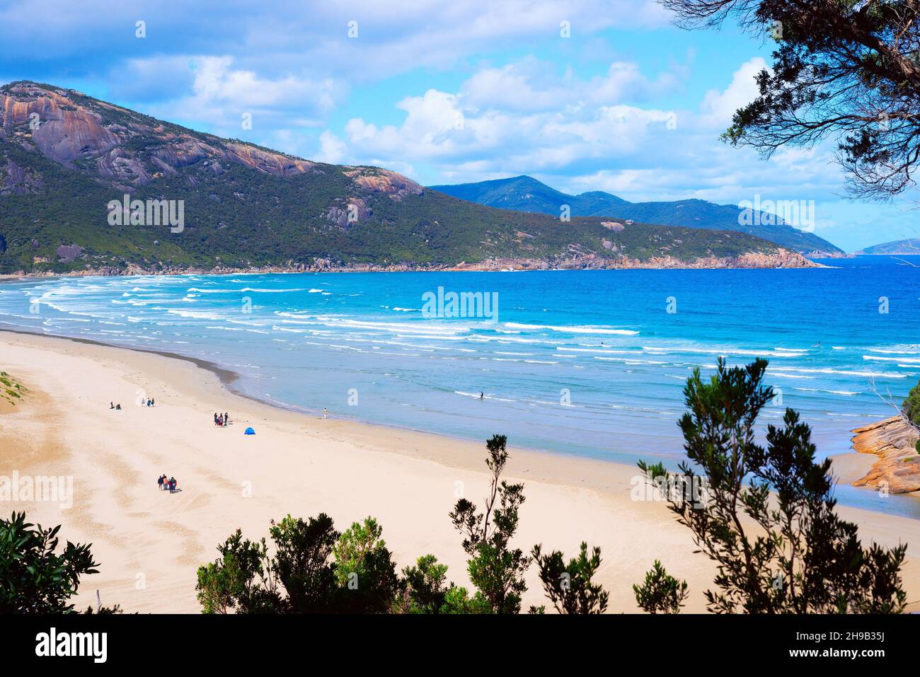 Belle plage normande à Wilsons Promontory, Australie. Banque D'Images