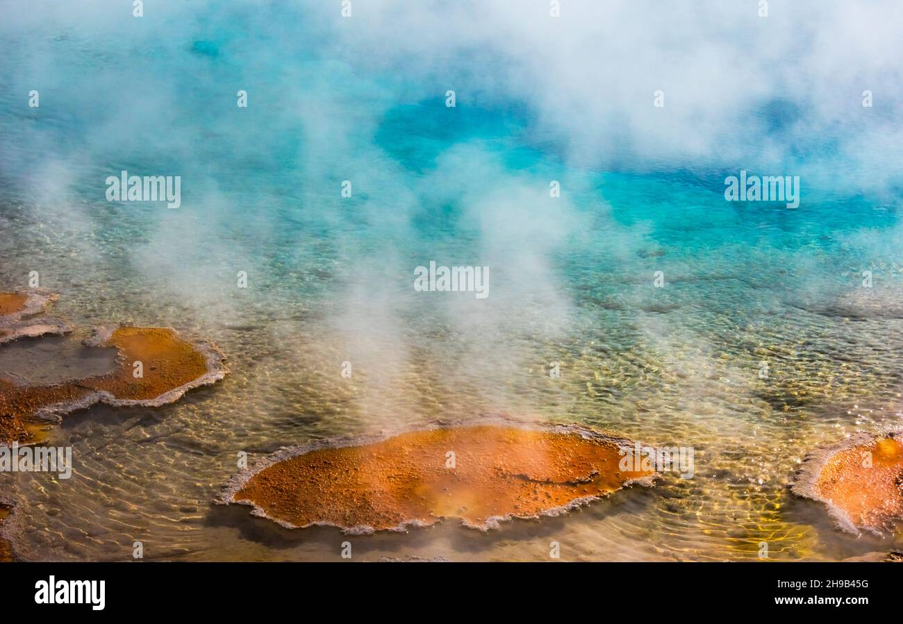 Fountain Paint Pot, parc national de Yellowstone, État du Wyoming, États-Unis Banque D'Images