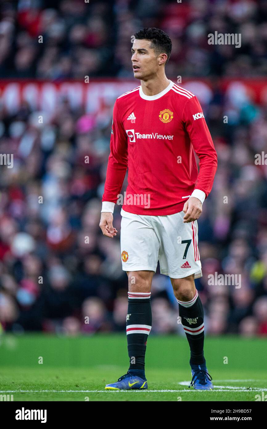 MANCHESTER, ANGLETERRE - DÉCEMBRE 04 : Cristiano Ronaldo de Manchester United lors du match de la Premier League entre Manchester United et Crystal Palace à Old Trafford le 4 décembre 2021 à Manchester, Angleterre.Support photo MB Banque D'Images