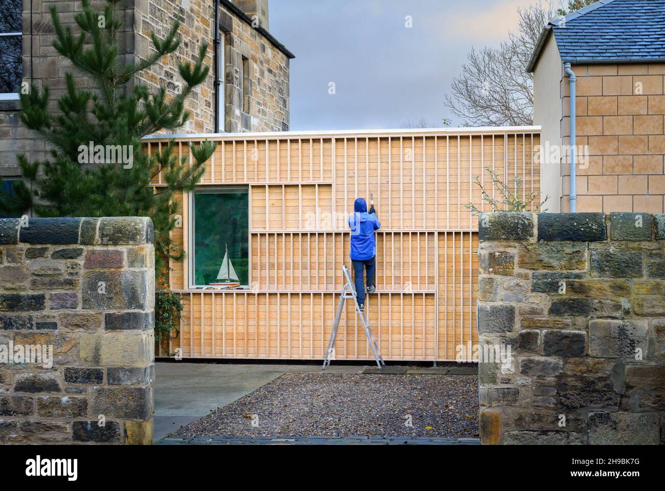 Edinburgh, Écosse, Royaume-Uni - garage Studio par Konishi Gaffney Architects Banque D'Images